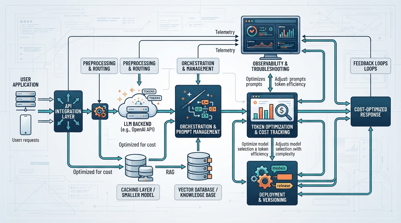 An illustration explaining the key ideas of openai api integration cost